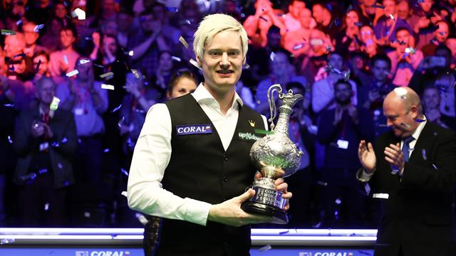 Alev almış bir Neil Robertson'ın portresi