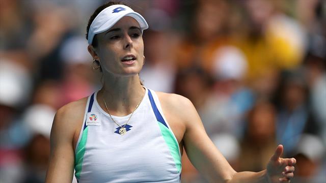 Cornet chute face à Sakkari