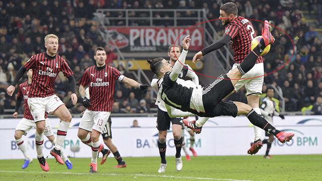 La moviola di Milan-Juventus: giusto il rigore per il mani di Calabria; Ibrahimovic salta il ritorno