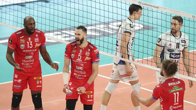 Civitanova supera Trento 3-1 e blinda il primo posto, i dolomitici sono secondi
