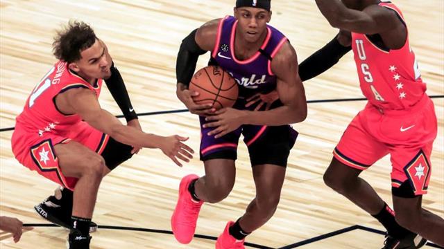 151-131. Paschall lidera victoria Equipo USA; Bridges recibe premio de MVP