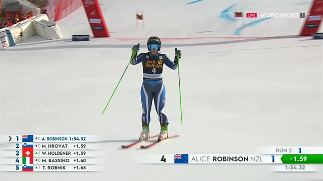 'Brilliant' - Top three runs as Robinson claims stunning giant slalom win 'Brilliant' - Top three runs as Robinson claims stunning giant slalom win