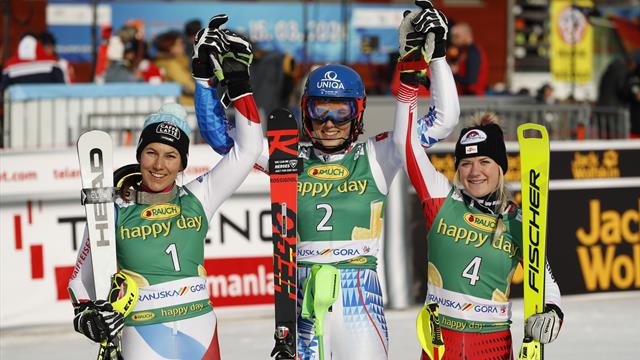 So fuhr Vlhova zum Sieg: Die Top drei in Kranjska Gora So fuhr Vlhova zum Sieg: Die Top drei in Kranjska Gora
