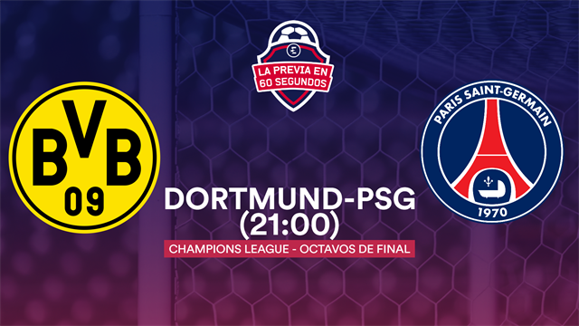 La previa en 60" del Dortmund-PSG: Neymar ante el 'muro amarillo' (21:00) La previa en 60" del Dortmund-PSG: Neymar ante el 'muro amarillo' (21:00)