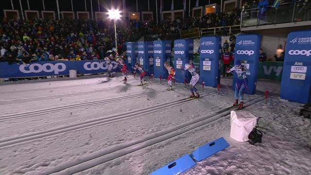 Johaug holds off rivals for the win Johaug holds off rivals for the win