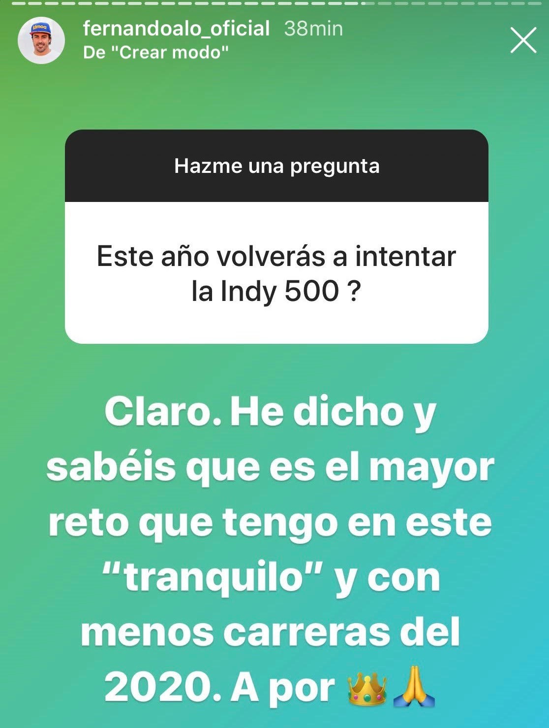 Fernando Alonso responde en Instagram