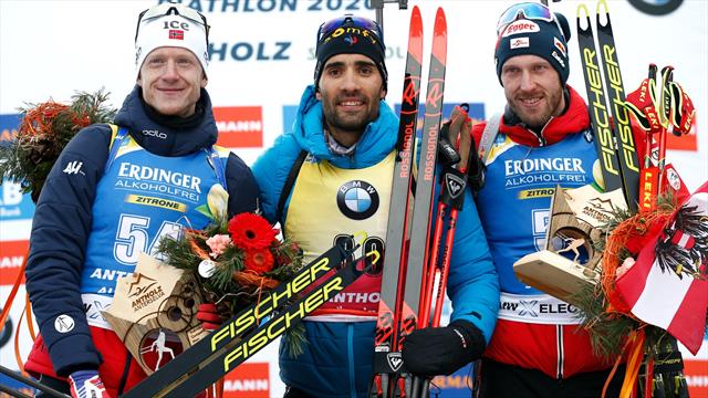 Fourcade devant Boe et Landertinger : le podium en vidéo Fourcade devant Boe et Landertinger : le podium en vidéo