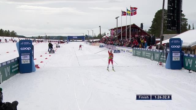 Johaug holds off Oestberg to take Mass Start Johaug holds off Oestberg to take Mass Start