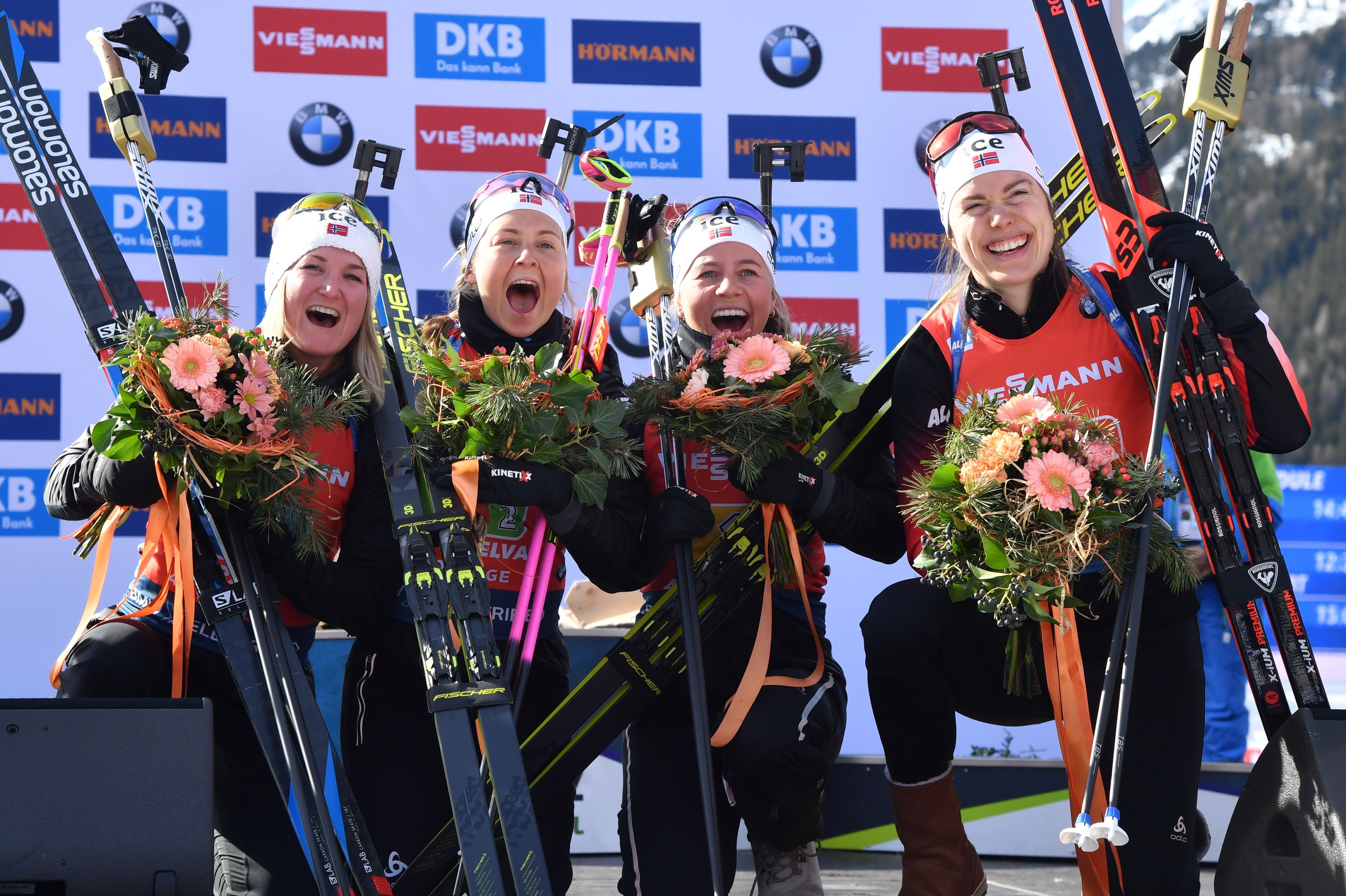 Marte Olsbu Roeiseland, Ingrid Landmark Tandrevold, Tiril Eckhoff et Synnove Solemdal titrées en relais aux Mondiaux 2020