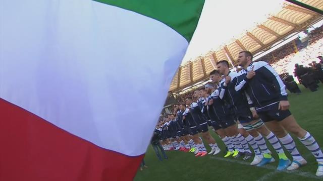 La carica degli azzurri prima di Italia-Scozia: festa all'Olimpico già dagli inni nazionali La carica degli azzurri prima di Italia-Scozia: festa all'Olimpico già dagli inni nazionali