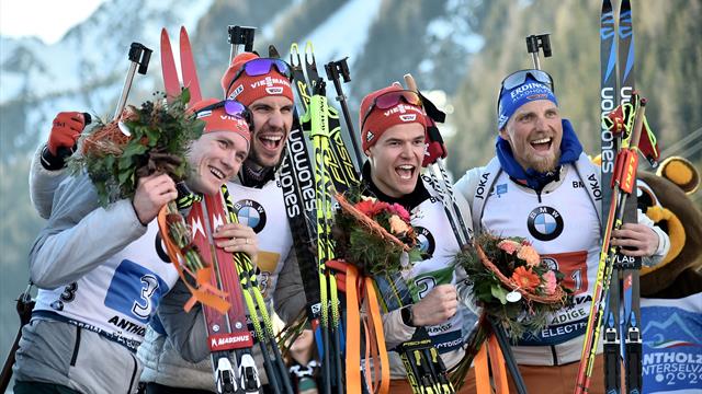 WM-Titel war greifbar nah: Deutsche Staffel jubelt dennoch über Bronze