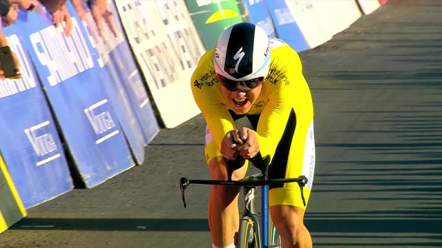 Doppelschlag: Evenepoel macht mit Zeifahrsieg auch Triumph in Gesamtwertung perfekt Doppelschlag: Evenepoel macht mit Zeifahrsieg auch Triumph in Gesamtwertung perfekt