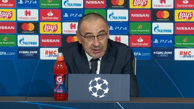 Sarri: "I tifosi della Juventus hanno diritto di essere a Lione" Sarri: "I tifosi della Juventus hanno diritto di essere a Lione"