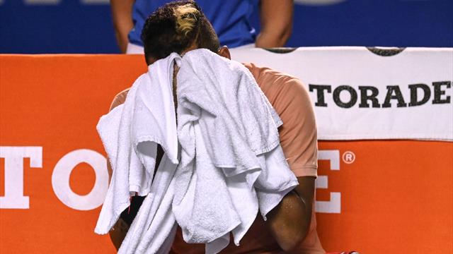 Touché et contraint d'abandonner face à Humbert, Kyrgios quitte le court sous les sifflets Touché et contraint d'abandonner face à Humbert, Kyrgios quitte le court sous les sifflets