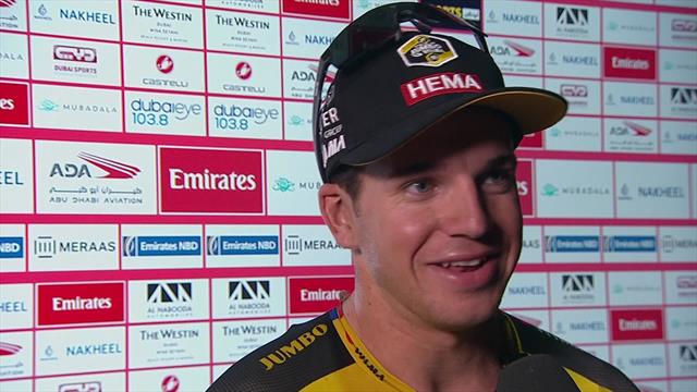 UAE Tour | Dylan Groenewegen: "Goede lead-out van het team." UAE Tour | Dylan Groenewegen: "Goede lead-out van het team."