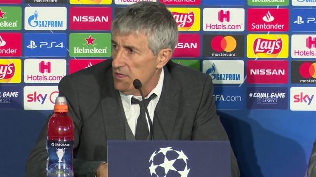 Setien: "Difficilmente il Napoli potrà difendersi così bene al Camp Nou" Setien: "Difficilmente il Napoli potrà difendersi così bene al Camp Nou"
