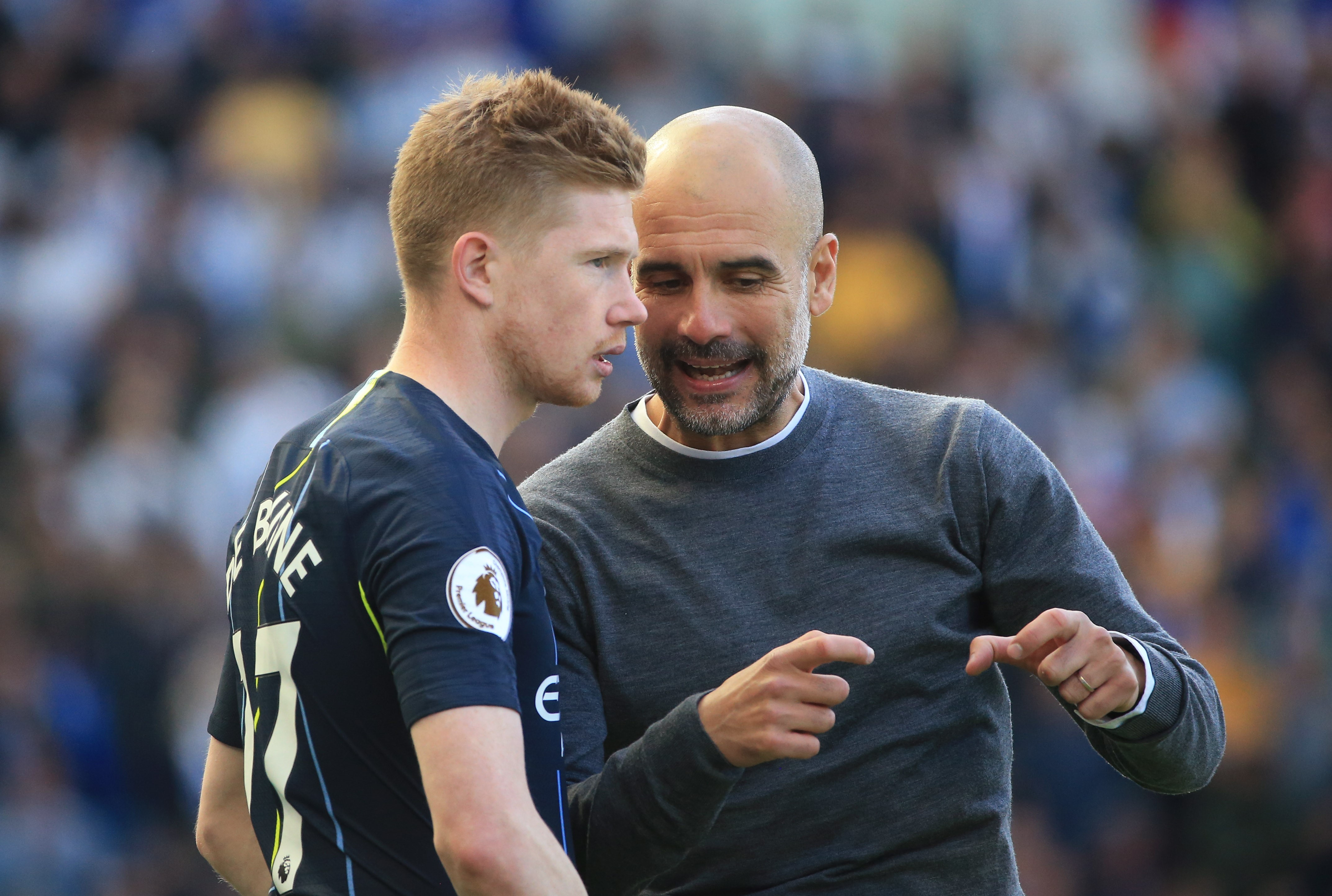 Pep Guardiola, Kevin de Bruyne, Manchester City