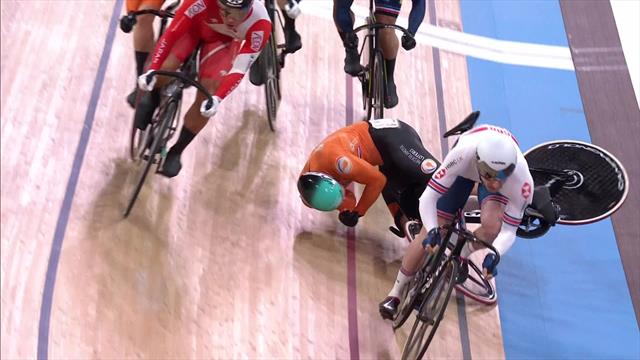 Buchli takes a heavy fall in men's Keirin Finals Buchli takes a heavy fall in men's Keirin Finals
