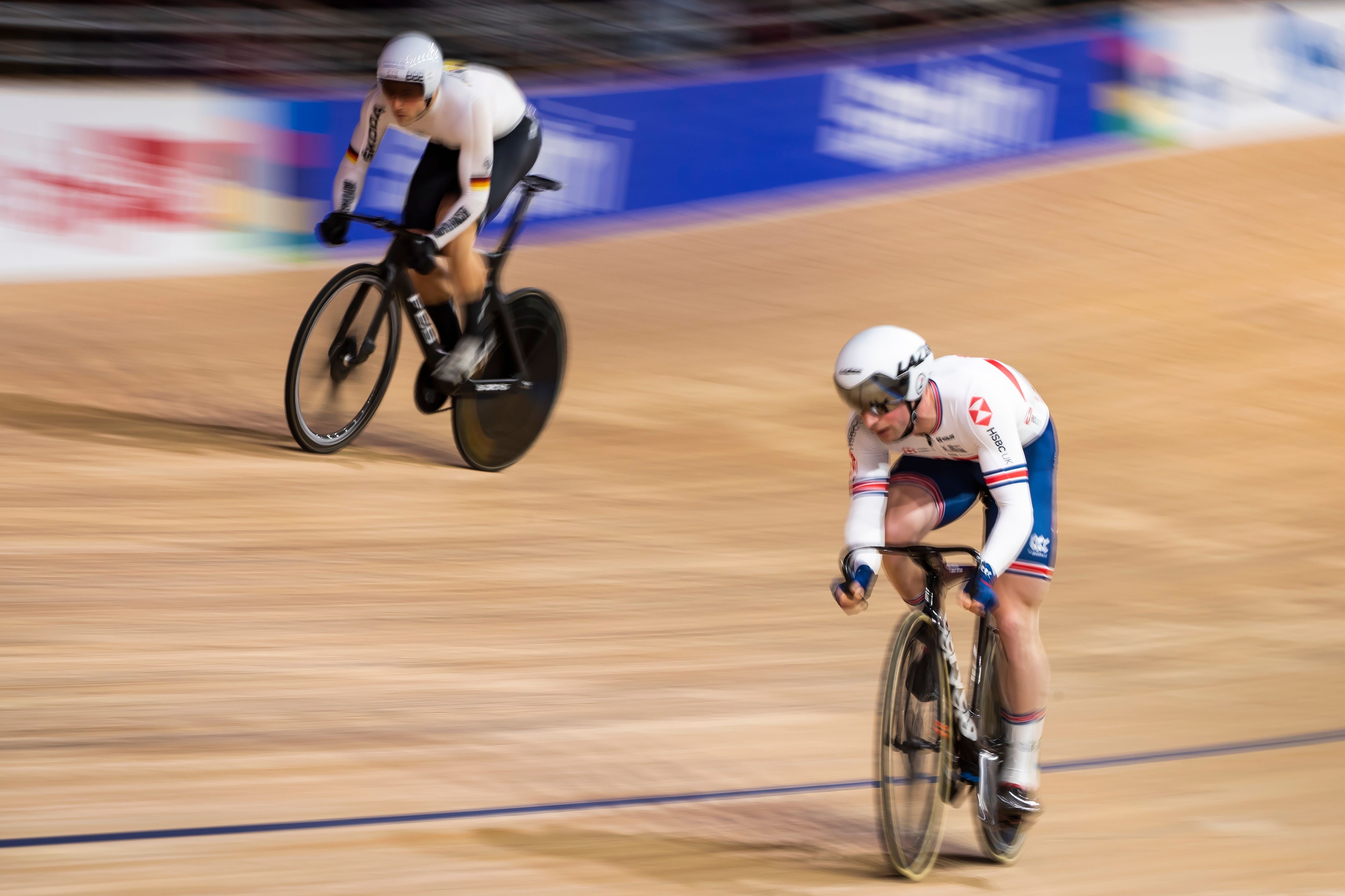 Jason Kenny et Stefan Botticher en 8e de finale du sprint aux Mondiaux 2020 à Berlin