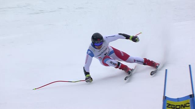 Mauro Caviezel leads way after first run in combined Mauro Caviezel leads way after first run in combined
