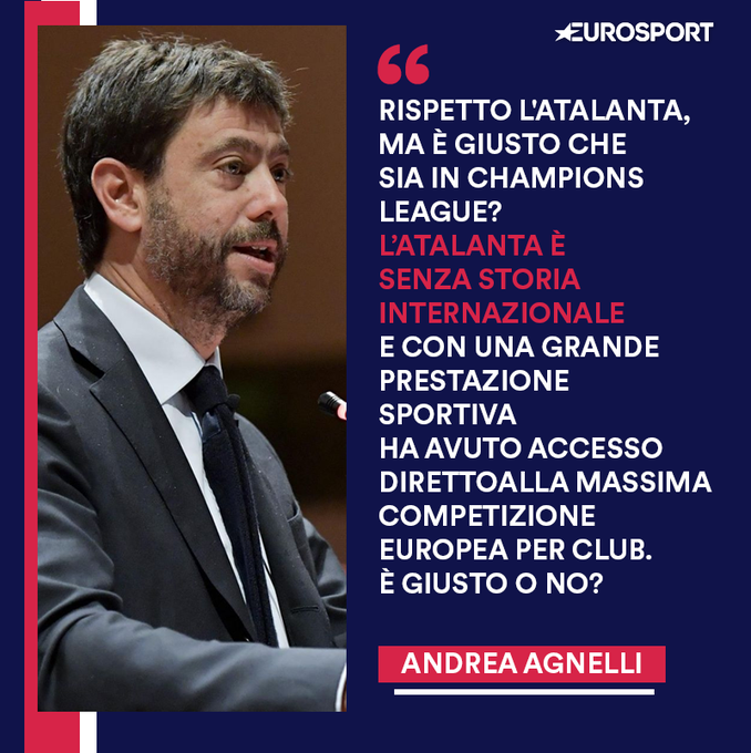 Andrea Agnelli e le sue frasi "contro" l'Atalanta