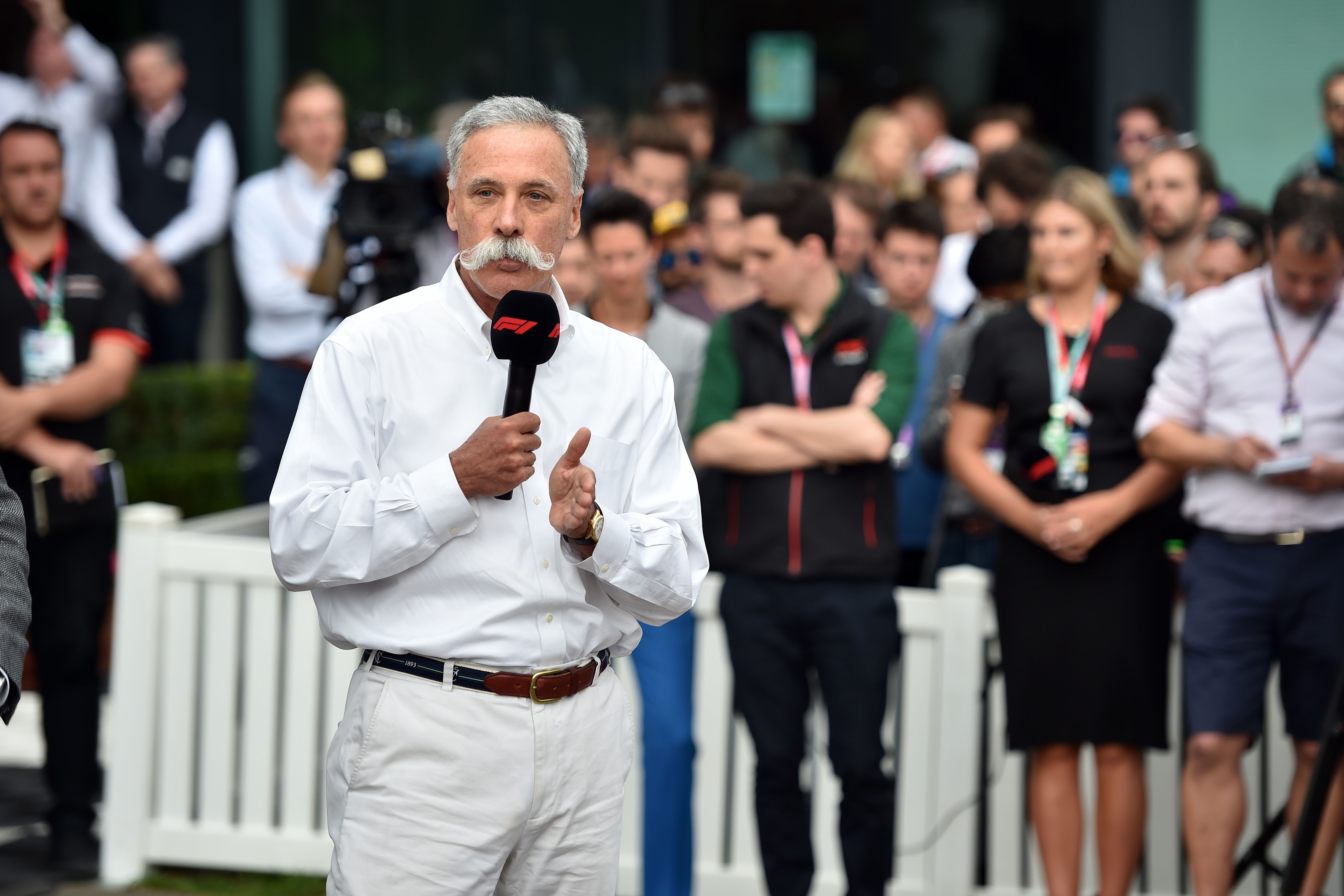 Chase Carey, président de Formula One Group, le 13 mars 2020 à Melbourne