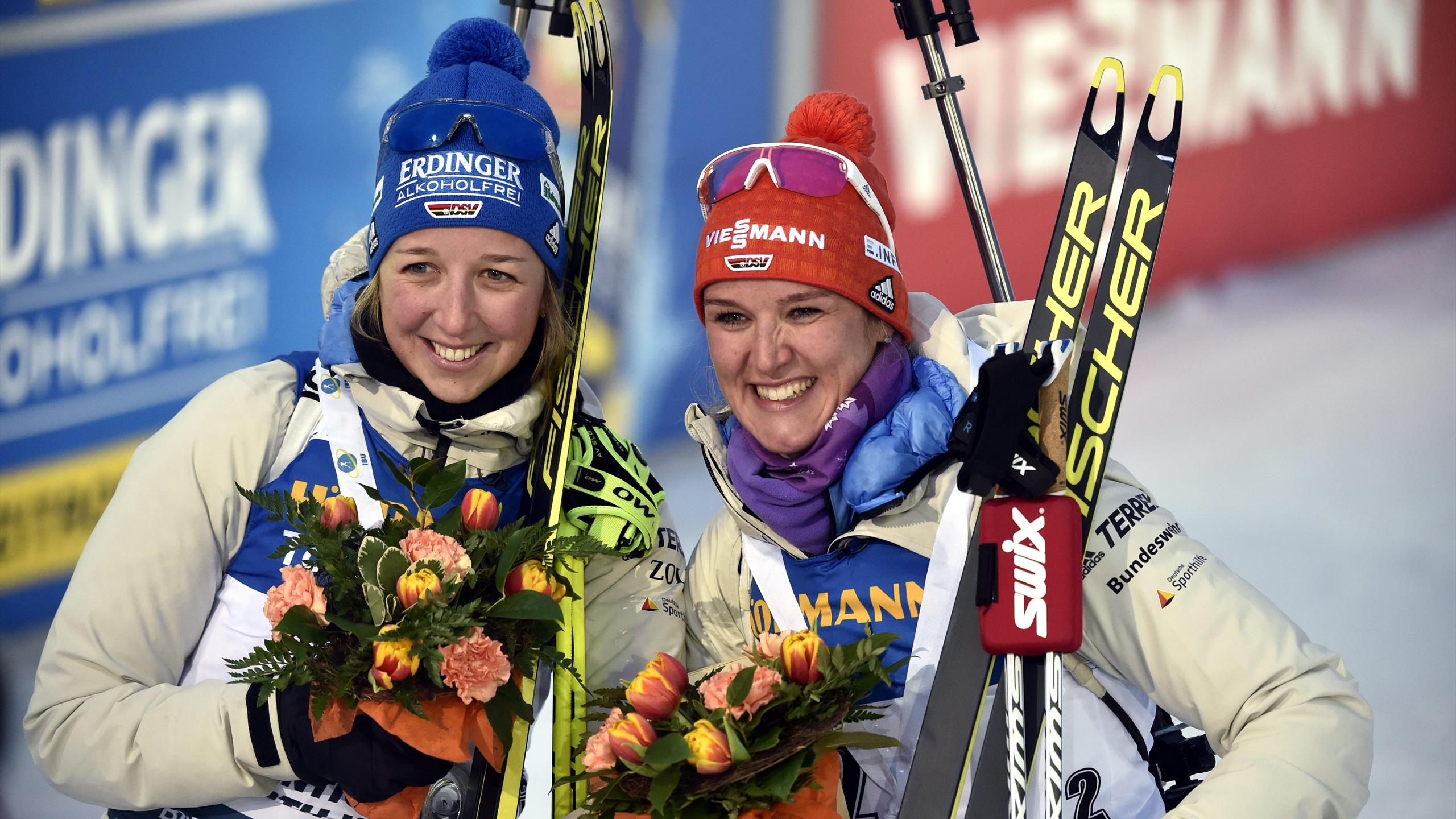 Denise Herrmann und Franziska Preuß sorgen für ein deutsches 