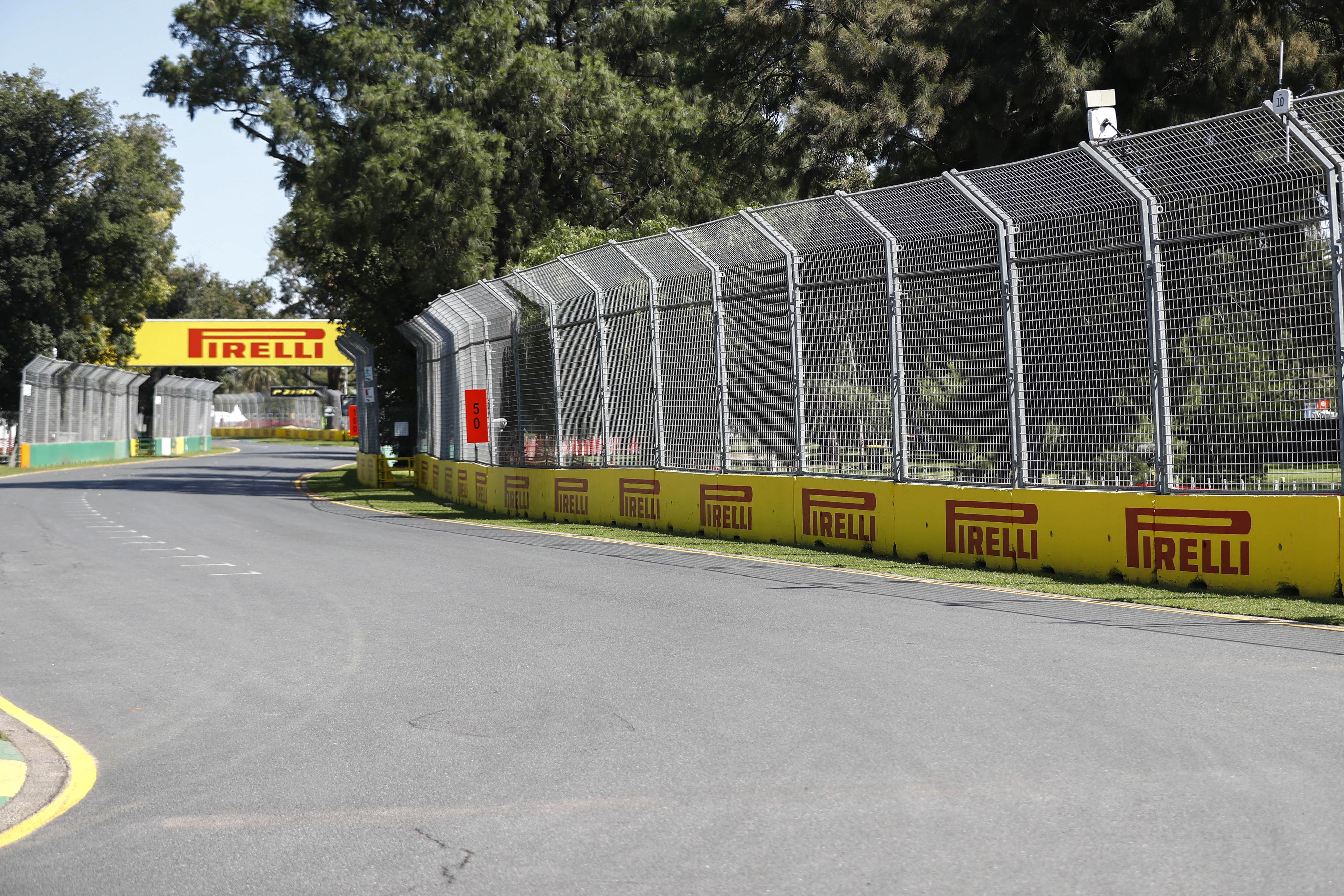 La piste du Grand Prix d'Australie à Melbourne, le 11 mars 2020