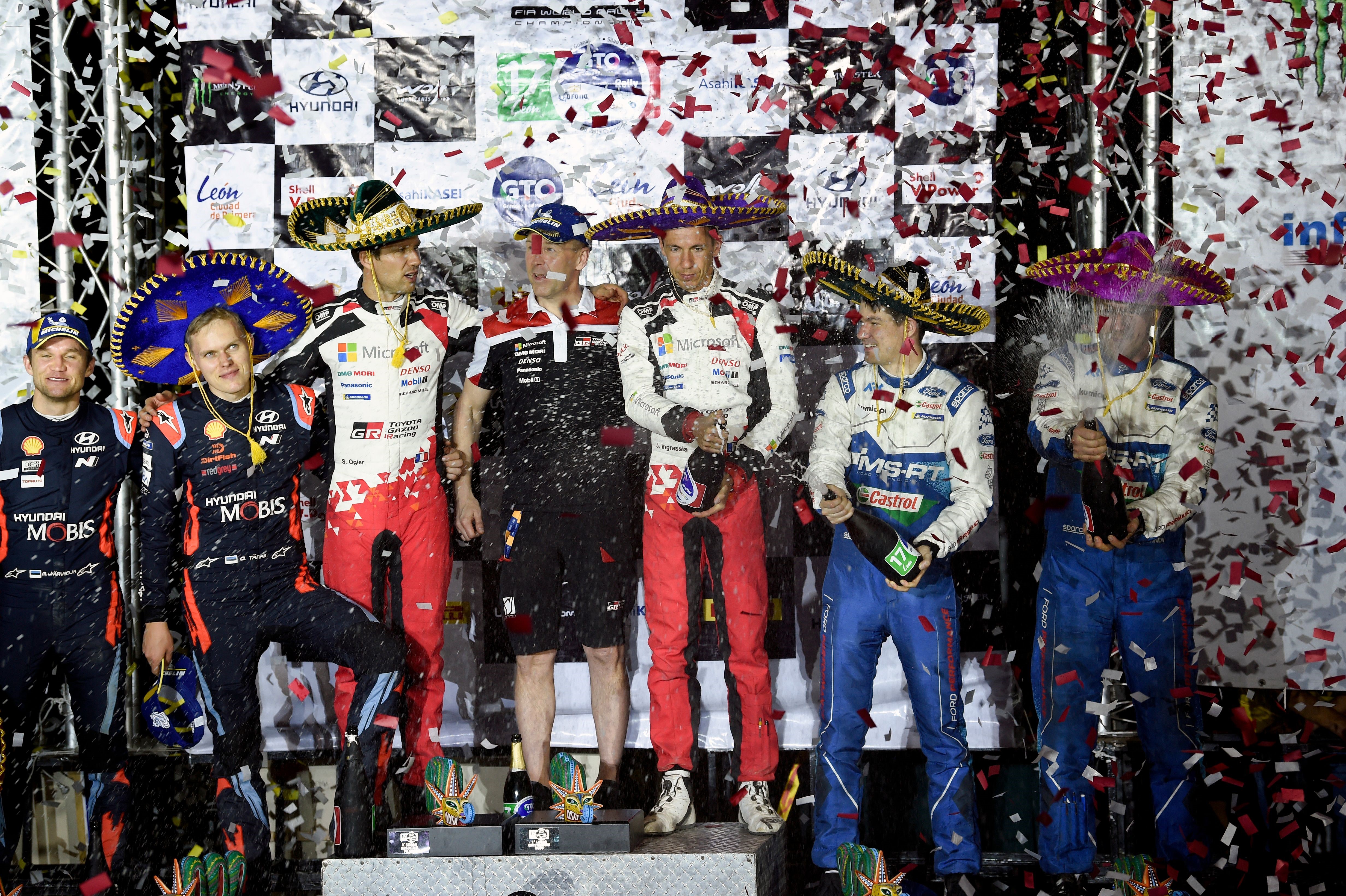 Le podium du Rallye du Mexique 2020