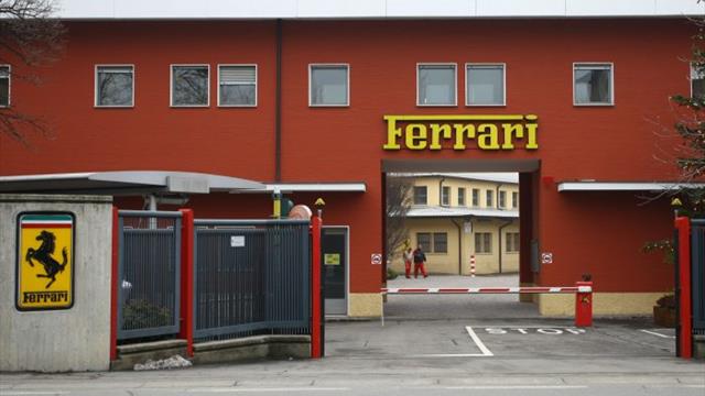 Ferrari in shut down as the COVID-19 pandemic continues