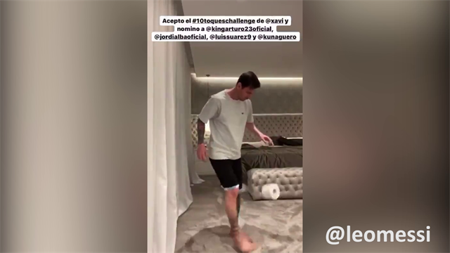Lionel Messi takes on the toilet roll challenge Lionel Messi takes on the toilet roll challenge
