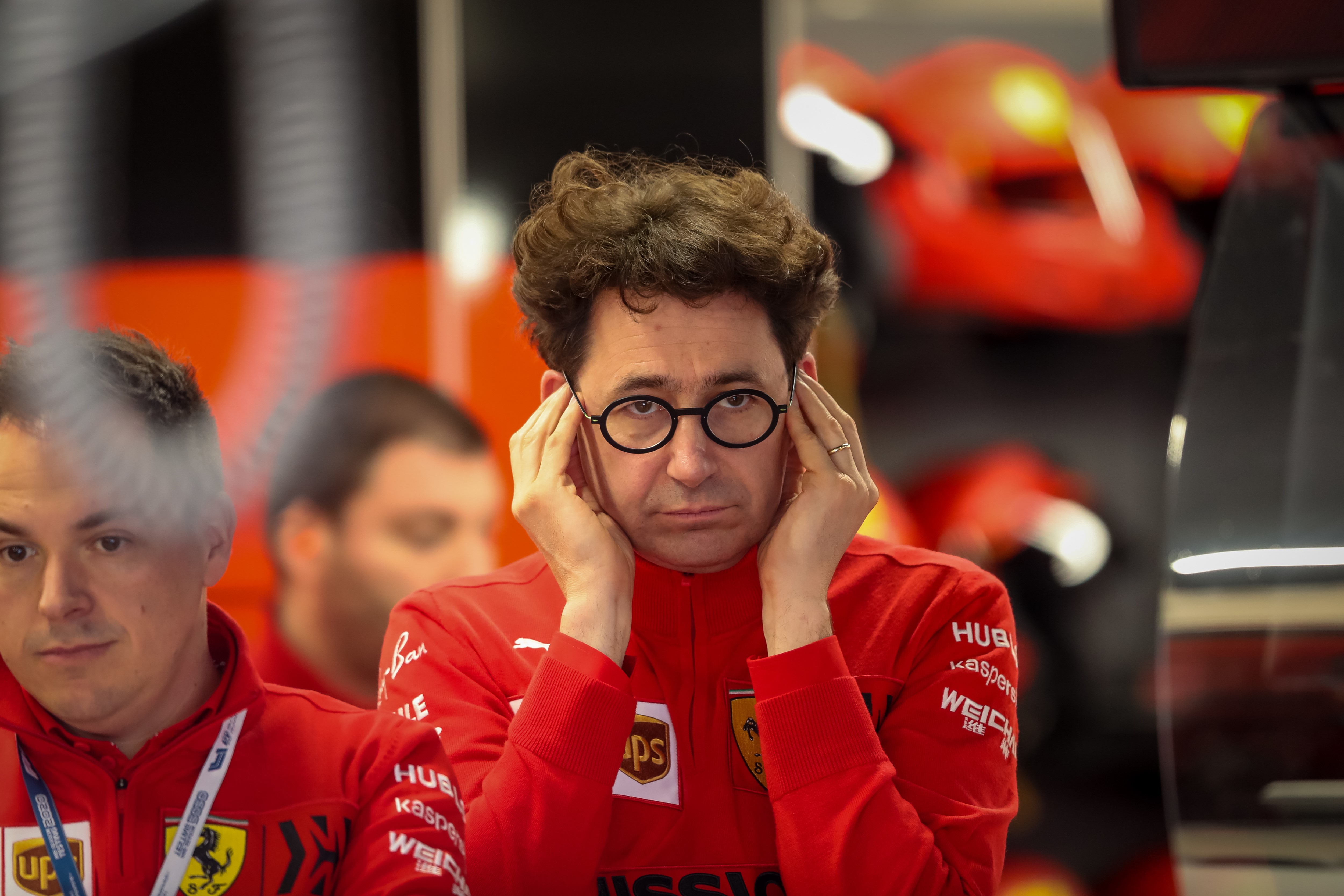 Mattia Binotto (Ferrari) lors des tests à Montmelo le 20 février 2020