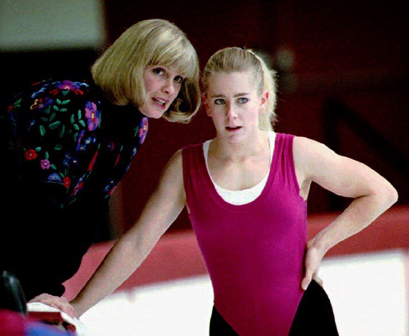 Tonya Harding à l'entrainement avec Diane Rawlinson