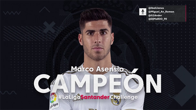 Asensio batte i colleghi della Liga a FIFA 20 e dona tutto il ricavato alla lotta al coronavirus Asensio batte i colleghi della Liga a FIFA 20 e dona tutto il ricavato alla lotta al coronavirus