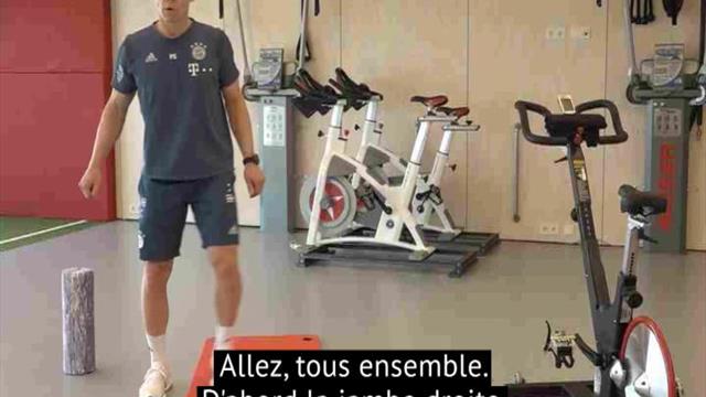 Confinés à la maison ? Les joueurs du Bayern s'entraînent... en visioconférence Confinés à la maison ? Les joueurs du Bayern s'entraînent... en visioconférence