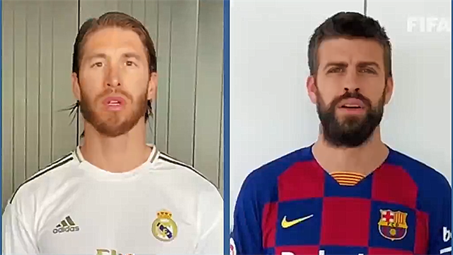 El mensaje de unidad y positivismo de Ramos y Piqué para superar el confinamiento El mensaje de unidad y positivismo de Ramos y Piqué para superar el confinamiento