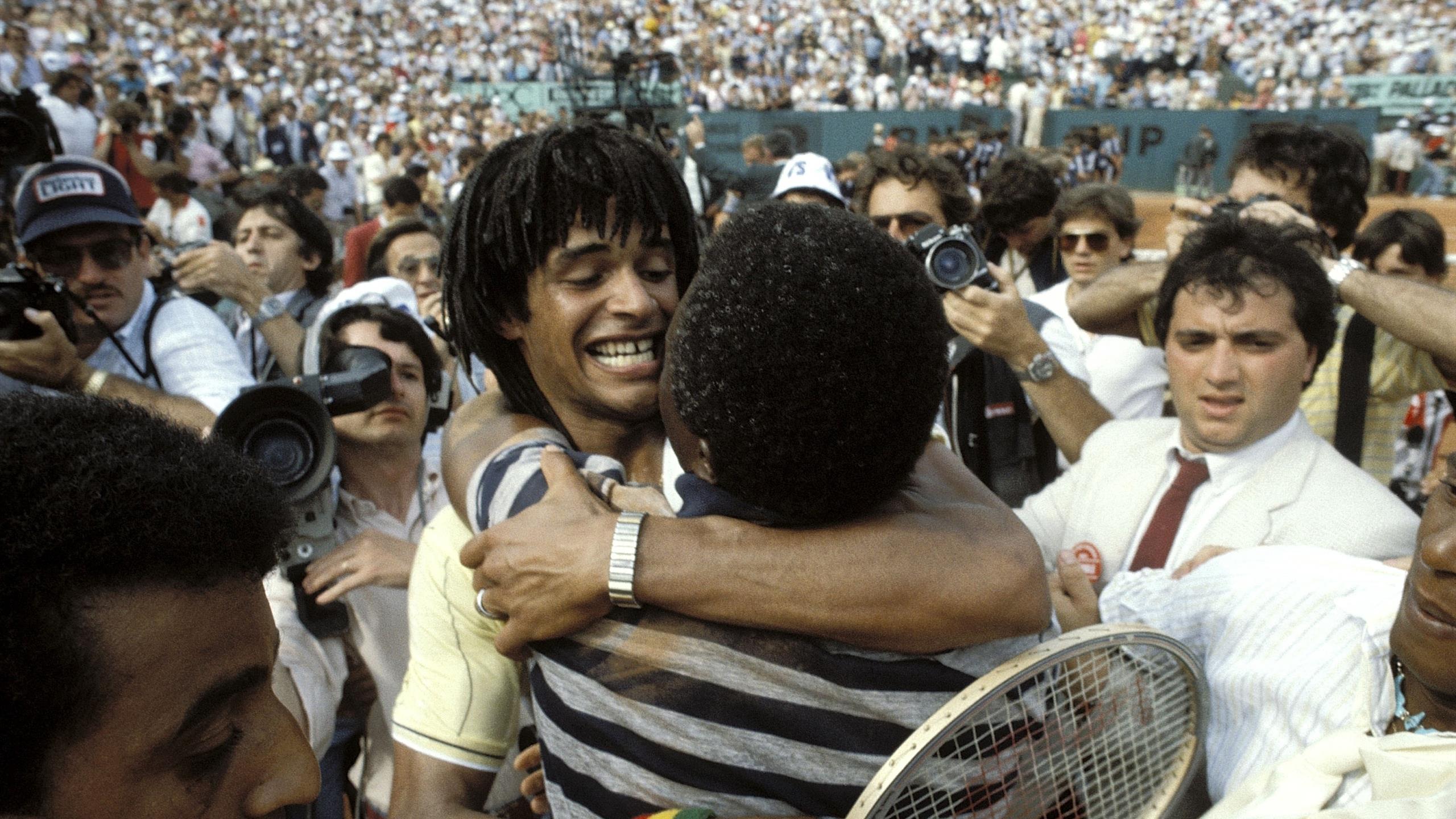 YouSayWePlay Yannick Noah defeats defending champion Mats Wilander