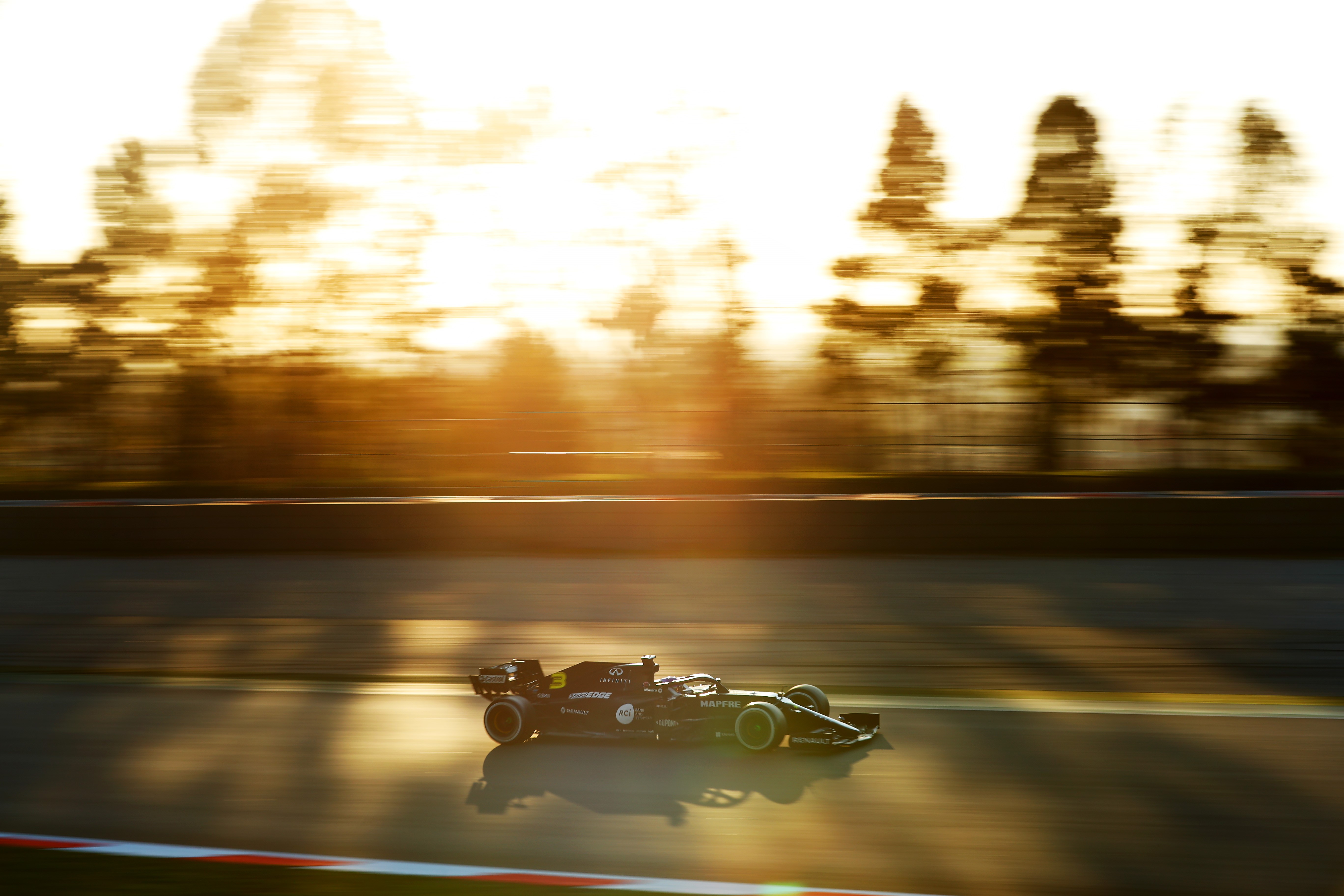 Daniel Ricciardo of Australia driving the (3) Renault Sport Formula One Team RS20 on track during day one of Formula 1 Winter Testing at Circuit de Barcelona-Catalunya on February 19, 2020 in Barcelona, Spain