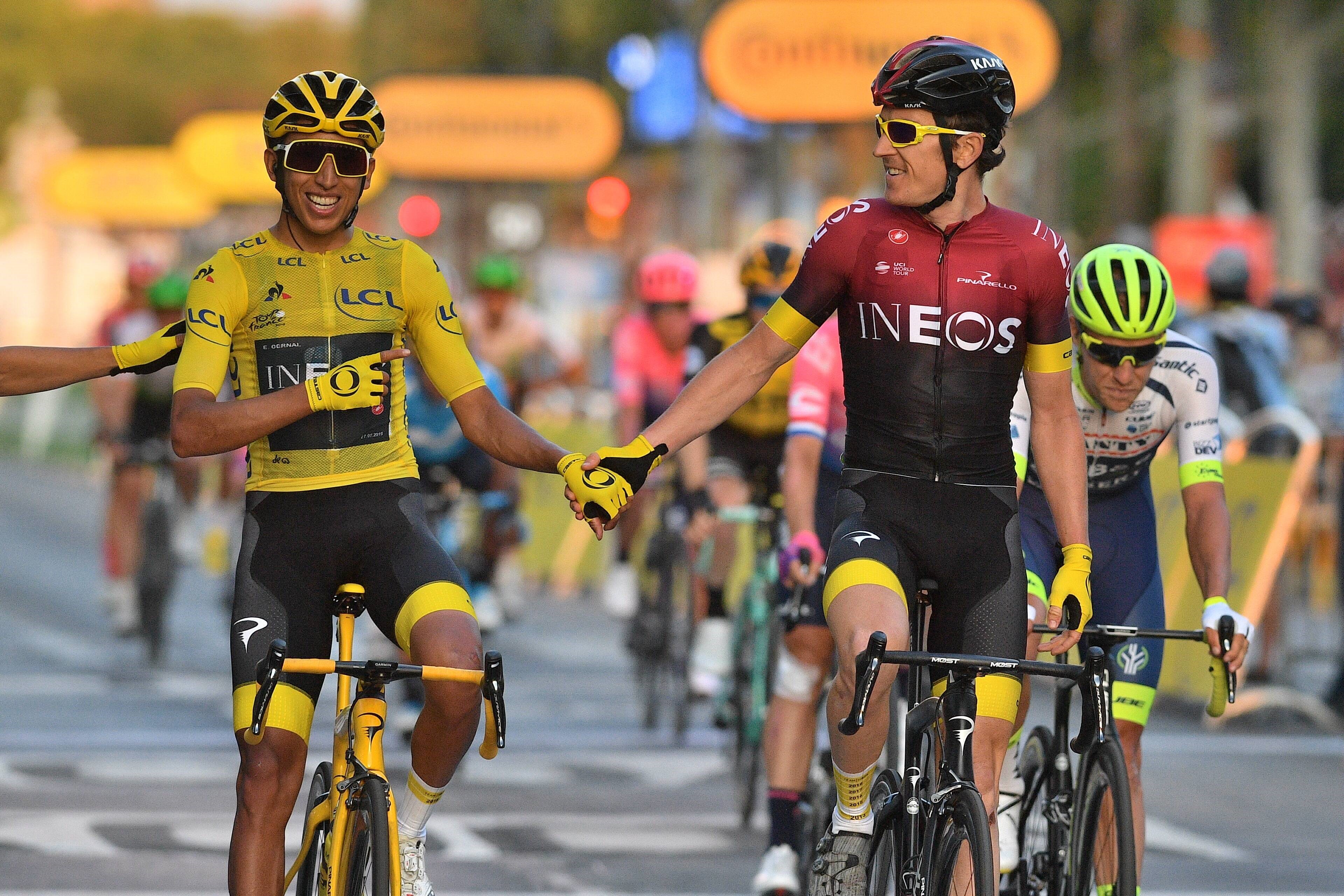 Egan Bernal (links) gewann 2019 die Tour de France