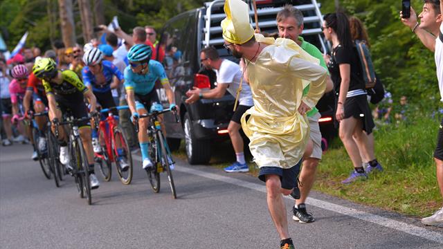 Giro Classic Stages: El polémico altercado de Miguel Ángel López con un espectador Giro Classic Stages: El polémico altercado de Miguel Ángel López con un espectador