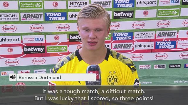'It was lucky that I scored' - Haaland on stoppage-time winner 'It was lucky that I scored' - Haaland on stoppage-time winner