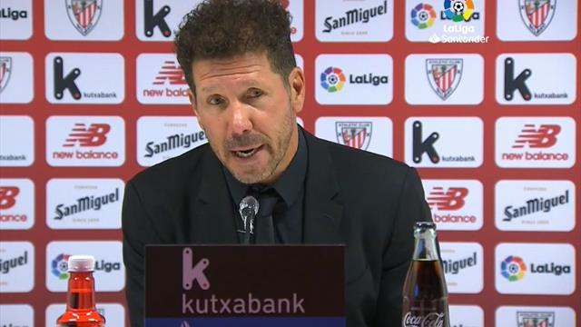 Simeone: "Todo lo que no sea ganar genera vértigo" Simeone: "Todo lo que no sea ganar genera vértigo"