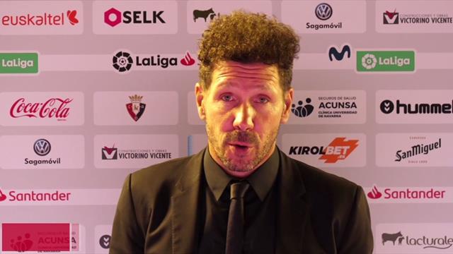 Simeone, tras la goleada al Osasuna: “Necesitábamos ganar” Simeone, tras la goleada al Osasuna: “Necesitábamos ganar”