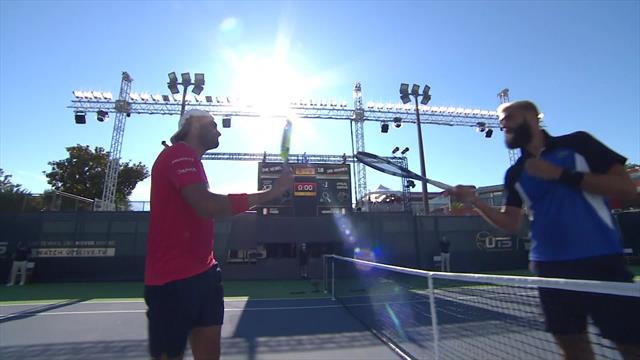Ultimate Tennis Showdown highlights: Matteo Berrettini beats frustrated Benoit Paire Ultimate Tennis Showdown highlights: Matteo Berrettini beats frustrated Benoit Paire