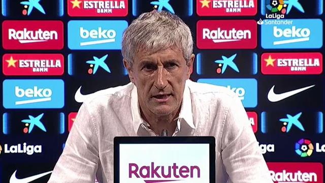 Setién: "Estoy contento con la segunda parte; la primera la podemos mejorar" Setién: "Estoy contento con la segunda parte; la primera la podemos mejorar"