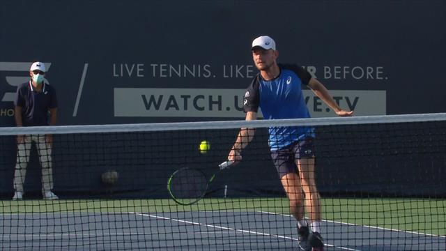 David Goffin beats Elliot Benchetrit at Ultimate Tennis Showdown David Goffin beats Elliot Benchetrit at Ultimate Tennis Showdown