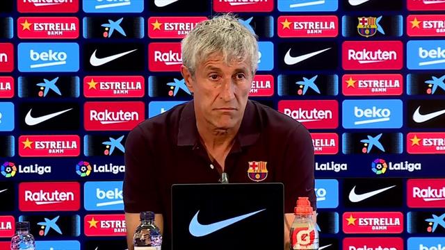 Quique Setién: "La relación con los jugadores es buena" Quique Setién: "La relación con los jugadores es buena"