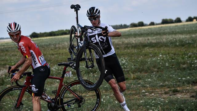 Tal día como hoy: No se puede empezar peor un Tour de Francia, la caída de Froome en 2017 Tal día como hoy: No se puede empezar peor un Tour de Francia, la caída de Froome en 2017