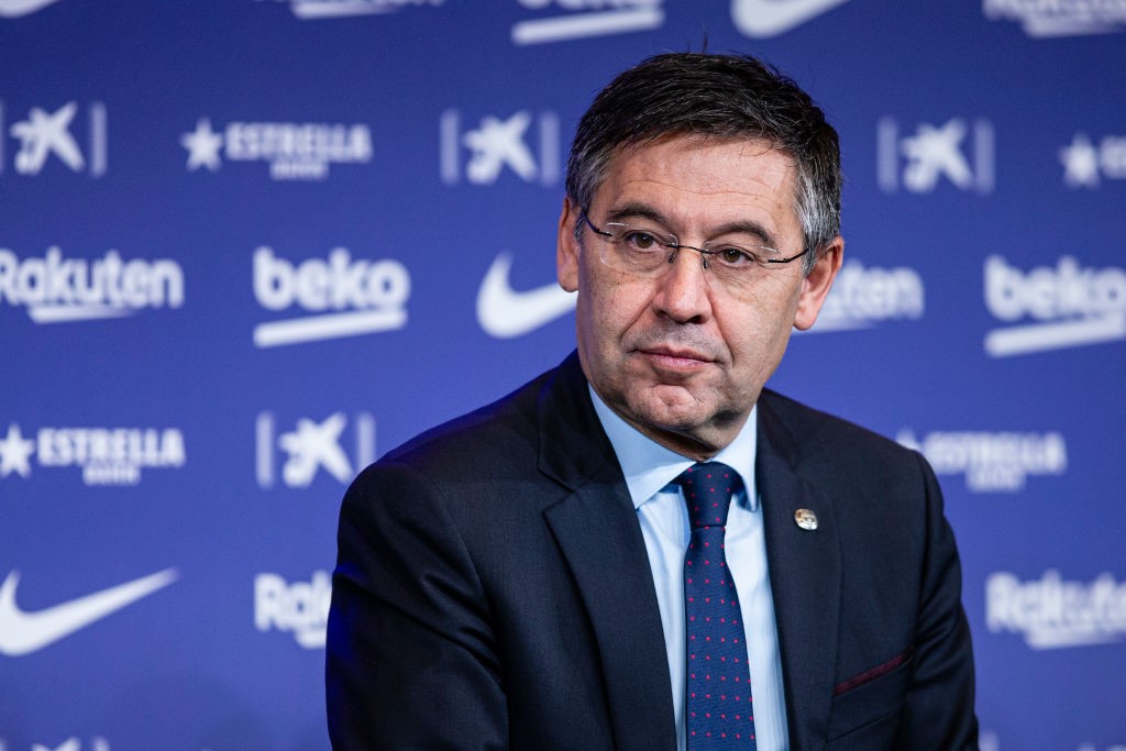 Josep Maria Bartomeu president of FC Barcelona during the presentation of Quique Setien as a new coach of FC Barcelona with contract till 30th of June of 2022 at Camp Nou Stadium on January 14, 2020