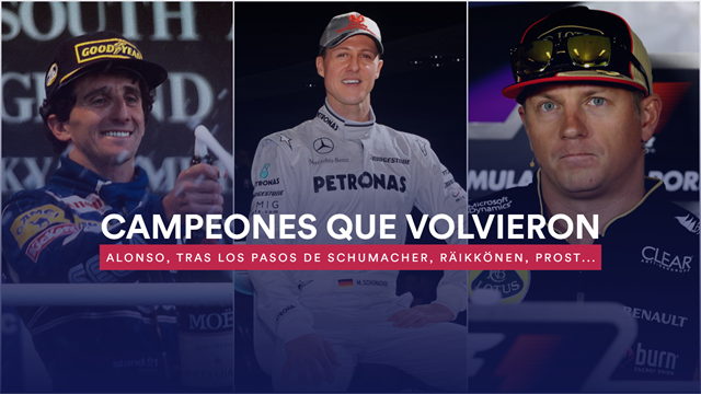Se retiraron para volver: Fernando Alonso, el último campeón de regreso Se retiraron para volver: Fernando Alonso, el último campeón de regreso